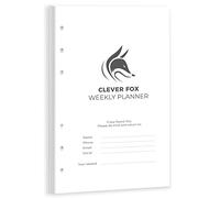 Clever Fox Weekly Planner Binder Refills - 12-Month Planner Page Refill Set - Time Management & Weekly Tasks Organizer with To Do List - Undated A5 Pages