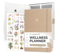 Clever Fox Wellness Journal Premium for Women, Workout & Food Sandstone