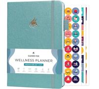 Clever Fox Wellness Journal - Weekly & Daily Health and Wellness Log, Food Journal & Meal Planner Diary for Calorie Counting, A5 (Aquamarine)