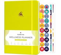 Clever Fox Wellness Journal - Weekly & Daily Health and Wellness Log, Food Journal & Meal Planner Diary for Calorie Counting, A5 (Neon Yellow)
