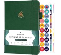 Clever Fox Wellness Journal - Weekly & Daily Health and Wellness Log, Food Journal & Meal Planner Diary for Calorie Counting, A5 (Forest Green)