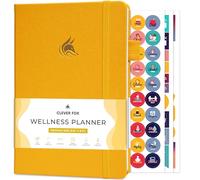 Clever Fox Wellness Planner & Food Journal for Weight Loss, A5 Amber Yellow