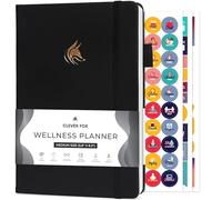 Clever Fox Wellness Planner & Food Journal for Weight Loss, A5 Black