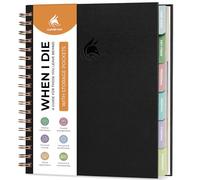 Clever Fox When I Die Organizer Binder Planner, Folders, 8.5x9.5 Black