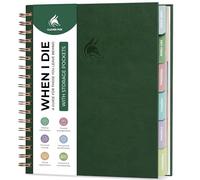 Clever Fox When I Die Planner With Pockets for Documents - End-of-Life Organizer Binder for Important Personal Info & Final Wishes (Dark green)
