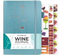 Clever Fox Wine Journal, Tasting & Inventory Log Book, Aquamarine