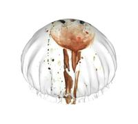 Clever Giraffe Print Premium Double Layer Shower Cap For Women With Reusable Shower Cap For Hair - Waterproof Plastic Cap - Shower Caps For Long, Short And Curly Hairs
