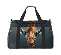 Clever Giraffe Print Versatility Ample Space Travel Bag Stylish Functional Tote for Outdoor Activities