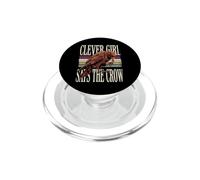 Clever Girl Says The Crow Raven Bird PopSockets PopGrip for MagSafe