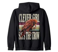 Clever Girl Says The Crow Raven Bird Zip Hoodie