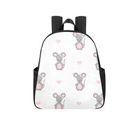 Clever Happy Mouse Mice Travel Backpacks 12.40x5.12x14.17inch Bagpack Multipurpose Casual Backpack College Student Business Travel School,Office