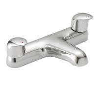 Clever Haze Bath Filler Chrome - Dual Lever Bathroom Tap, Solid Brass Construction, Modern Polished Finish