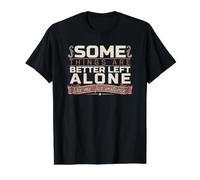 Clever Introvert Some Things are Better Left Alone Quote Value Graphic T-Shirt, Men, Black, S