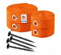 Clever Leon 6 x 12 m Pitch Marker for Beach Volleyball Badminton, Adjustable Field Lines, 25mm PP Webbing, UV Weatherproof, Includes 4 Pegs