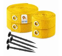 Clever Leon 6 x 12 m Pitch Marker for Beach Volleyball Badminton, Adjustable Field Lines, 25mm PP Webbing, UV Weatherproof, Includes 4 Pegs