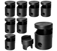 Clever Leon Trampoline Net Pole Caps 8 Pack - Type G Trampoline Enclosure Caps with Ring Holder, Trampoline Pole Top Caps for Safety Net, UV Resistant Replacement Caps for Poles up to 25 mm