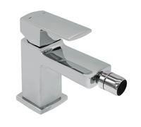 Clever Manta Mono Bidet Mixer Tap Chrome - Modern Single Lever Bidet Fitting with Pop-Up Waste for Bathroom Use
