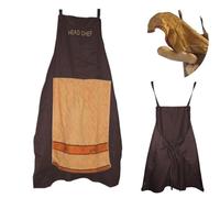 Clever Openable Towel Prank Design: Elevate kitchen humor with this prank chef apron featuring a towel that looks real but pulls open. Leaves friends and family in stitches at any gathering