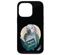 Clever parrot with Human Dummies book-perfect Design Case for iPhone 13 Pro