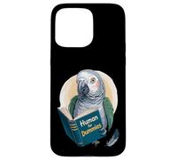 Clever parrot with Human Dummies book-perfect Design Case for iPhone 15 Pro Max