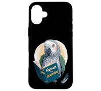 Clever parrot with Human Dummies book-perfect Design Case for iPhone 16 Plus