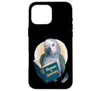 Clever parrot with Human Dummies book-perfect Design Case for iPhone 16 Pro Max