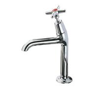 Clever Performa 2158 Cross Top Sink Tap Hot - Traditional Chrome Finish Tap for Kitchen or Utility Sink Installation