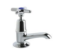 Clever Performa 2159 Cross Top Basin Tap Cold | Chrome-Plated Brass Bathroom Tap | Durable Compression Valve Fitting