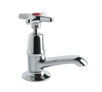 Clever Performa 2159 Cross Top Basin Tap Hot | Chrome-Plated Brass Bathroom Tap | Durable Compression Valve Fitting