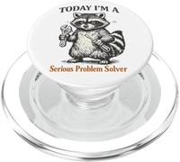Clever Raccoon Repair Expert Problem Solver Retro Animal PopSockets PopGrip for MagSafe