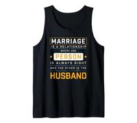 Clever Relationship Humor Celebrating the Happy Newlywed Tank Top