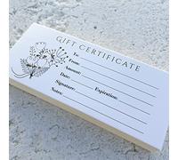 CLEVER SIGNS 100 Blank Gift Certificates - Great for Small Business, Restaurant, Spa, Makeup, Hair Beauty Salon, Wedding, Holiday, Christmas, Birthday