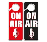 CLEVER SIGNS On Air Sign, Door Knob Hanger 2 Pack, Double Sided, Ideal for Using in Any Room.