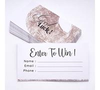 CLEVER SIGNS Raffle Tickets, 200-Pack, Enter to Win Cards, 3.5" x 2", Entry Form Cards for Contests, Auction Tickets for Ruffle, Entry Form Cards for Giveaway Contest, Raffle Tickets for Events