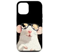 Clever White Rat in Pretty Frames for Rodent Pets Lovers Case for iPhone 12/12 Pro