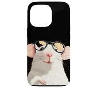 Clever White Rat in Pretty Frames for Rodent Pets Lovers Case for iPhone 13 Pro