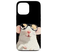 Clever White Rat in Pretty Frames for Rodent Pets Lovers Case for iPhone 13 Pro Max