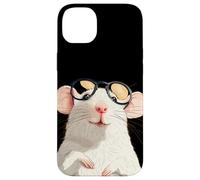 Clever White Rat in Pretty Frames for Rodent Pets Lovers Case for iPhone 14 Plus