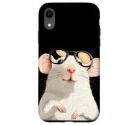 Clever White Rat in Pretty Frames for Rodent Pets Lovers Case for iPhone XR
