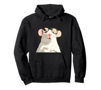 Clever White Rat in Pretty Frames for Rodent Pets Lovers Pullover Hoodie