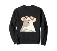 Clever White Rat in Pretty Frames for Rodent Pets Lovers Sweatshirt