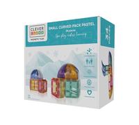 Cleverclixx Dome Kit Bright Colours, 47 Pieces, Varied Shapes, Curved Magnetic Building Blocks, Robust Magnetic Kit, Expandable Sets, Durable, from +3 Years (Dome 34 Pieces)