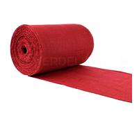 CleverDelights 12"" Premium Red Burlap Roll - 50 Yards - No-Fray Finis