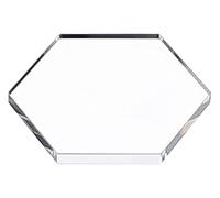 CleverDelights 2 Inch Clear Hexagon Glass Tiles - 20 Pack - Art Craft DIY Home Transparent Mosaic Glass Pieces