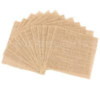 CleverDelights 6" Burlap Squares - 12 Pack - Premium Jute Burlap - Finished Edges