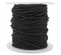 CleverDelights Dark Black 1.5mm (1/16") Ball Chain - 100 Feet - Bulk Spool Art Craft DIY Jewelry Home