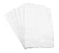 CleverDelights White Linen Hemstitched Hand Towels - 6 Pack - 14" x 22" - Fingertip Towel