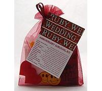 cleverlittlegifts 40th Ruby Wedding Anniversary SURVIVAL KIT Novelty Gift Idea Fun Present (40th, Ruby)