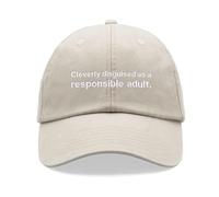 Cleverly Disguised as a Responsible Adult Baseball Cap Vintage Washed Unisex Dad Hat Adjustable Stone