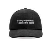 Cleverly Disguised as a Responsible Adult Corduroy Baseball Cap Vintage Unisex Dad Hat Adjustable Funny Sarcasm Black